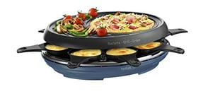 PACK NEDIS Appareil à raclette 1400W 8 personnes - Grill et pierre +  Plancha Teppanyaki 50 cm Thermostat Réglable