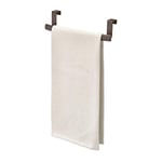 iDesign Axis Over Door Towel Bar, Small Metal Towel Rack, Towel Holder for The Home, Bronze,24.511 x 6.8072 x 5.7912 cm