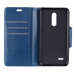 Flip Case for LG K10 2017, Business Case with Card Slots, Leather Cover Wallet Case Kickstand Phone Cover Shockproof Case for LG K10 2017 (Blue)