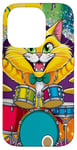 Coque pour iPhone 14 Pro Batteur Funny Cat