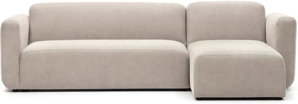 Neom, Chaiselong sofa, Højrevendt, beige, H78x263x89 cm, pu-skum, fyrretræ