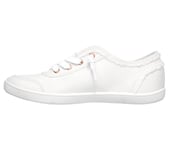 Skechers Women's Bobs B Cute Sneaker, White Canvas, 3.5 UK