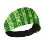 Bandeau de sport pour femme – Chapeau de leprechaun en forme de fer à cheval trèfle unisexe pour entraînement pour homme évacuant la transpiration pour la gym, le yoga, le vélo