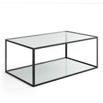 DUX - Alberto Glasbord 60 x 100 cm, Svart - Sängbord - DUX Design Team - Svart - Glas/Metall