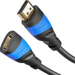 KabelDirekt – Câble d'extension HDMI, Blindage spécial A.I.S. – 3m (4K@60Hz pour Un Ultra HD époustouflant, Extension HDMI pour PS5/Xbox, Compatible avec HDMI 2.0/1.4, Arc, Highspeed avec Ethernet)