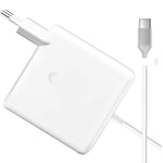 Leyf Mac Book Charger 61W / Type-C (Câble USB-C) Chargeur/Compatible avec MacBook Air 13 pouces (2018 2019 2020 2021), Pro (2017 2018 2019 2020 2021) 13 pouces,iPad Pro,Huawei, Xiaomi,Dell/Adaptateur