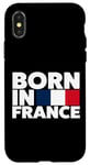 Coque pour iPhone X/XS Cool Born in France Illustration Novelty Graphic Designs