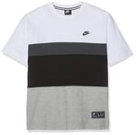 Nike Men Air Short-Sleeve Top - Birch Heather/Black/Dark Grey Heather/(White), Large