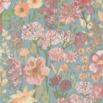 Grandeco Wildflowers Blue Wallpaper A61604 - Wild Garden Flowers Floral Bloom