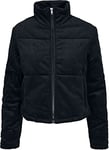 Urban Classics Women's Ladies Corduroy Puffer Jacket, Black, XS