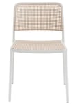 Kartell Set De 2 Chaises Audrey (Structure Peinte En Blanc / Assise Sable - Aluminium / Polypropylène)