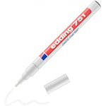 751 marqueur peinture - blanc - 1 stylo - pointe ronde 1-2 mm - pour l'étiquetage du métal, verre, roche ou du plastique - résistant à la chaleur,