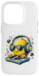 Coque pour iPhone 14 Pro Cool Lemon DJ Casque audio