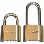 Hänglås trimax - Lås mässing återställbart kombinationshänglås lock combo pad 2 w