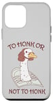 Coque pour iPhone 12 mini Philosophe drôle d'oie de Shakespeare, To Honk or Not to Honk