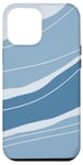 Coque pour iPhone 12 Pro Max Coups de pinceau bleu clair Boho tendance