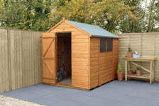 Forest Garden 8x6 Shiplap Dip Treated Apex Wooden Garden Shed