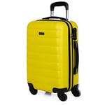 ITACA - Valise Cabine 55x40x20, Valise Cabine, Valise À roulettes, Valise Roulette, Valise Rigide, Résistant, Légère 71250, Jaune