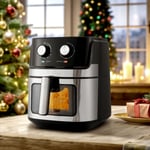 6.5L Air Fryer Power Oven Oil Free Frying Chips Knob Kitchen  1700W Cooker