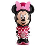 Minnie Mouse Gel douche et shampooing 2 en 1 pour enfants avec formule de soin douce, figurine 3D Minnie Mouse (400 ml)