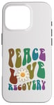 iPhone 16 Pro Groovy PEACE LOVE RECOVERY Therapy Clean Sober NA Nurse Case