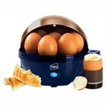 Neo 3 in 1 Durable Kitchen Electric Egg Cooker, Boiler, Poacher Poached Boiled & Omelette Maker Machine Steamer with Timer (Blue)