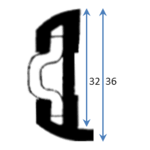 Pvc Fenderlist B1582b Sort 15m