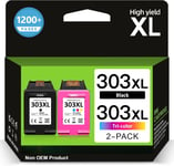 Cartouche 303 Xl Noir Et Couleur,Encre 303 Remplacement Pour Cartouche Hp 303,Cartouches Imprimante 303Xl Pour Envy Photo 7134 7830 6232 6230 7130 6220 6234 7100 7155 7800 7834 7855 7864