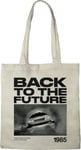 RETOUR VERS LE FUTUR TOTE BAG, REFERENCE : BWBAFUDBB005, ECRU, 38 X 42 CM