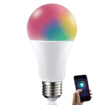YAYZA! E27 Smart WiFi Bulb, 10W RGBW Colour Changing 6000K Cool White Dimmable Screw LED Bulb, Alexa Light with APP Remote Control with No Hub Required & Supports Alexa and Google Home (1 Pack)