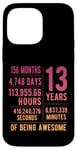 Coque pour iPhone 14 Pro Max 13e anniversaire garçons et filles drôle 13 ans