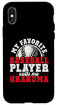 Coque pour iPhone X/XS Matching Family Photo Baseball Gift - Grandma Mother's Day