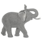 Alexandra House Living Figurine décorative argentée en Plastique éléphant 13 x 29 x 24 cm