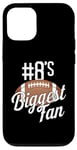 Coque pour iPhone 13 Numéro 8's Biggest Fan Football Mom Funny Woman Touchdown