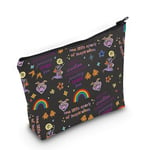 Figment Cosmetic Bag Figment Lover Gift Purple Dragon Zipper Pouch Bag Figment Merch (One Little Black Bag)