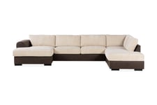 Cuba U-Sofa Divan Venstre - Beige/Brun U-sofa Brun,Beige