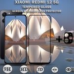 1-Pack XIAOMI REDMI 12 5G Skärmskydd & 1-Pack linsskydd - Härdat Glas 9H - Super kvalitet 3D