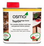 Osmo TopOil – Huile solide 3058, transparente mate, 500 ml – Huile de bois durable pour surfaces de cuisine en bois, résistante à l'eau et de qualité alimentaire, traitement du bois et finition bois