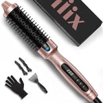 Terviiix Thermal Brush 32mm Create Blowout Look, Get Loose & Volume Layer Hair, Ceramic Tourmaline Ionic Hot Brush Heated Curling Brush, Digital Display 5 Temperatures Curling Iron, Dual Voltage