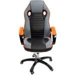 Idralite - Chaise de bureau chaise gaming siège de gamer avec accoudoirs tissu orange