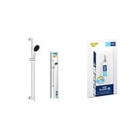GROHE Vitalio Start 110 & QuickGlue S - Shower Set (Round 11 cm Hand Shower 1 Spray: Rain, Anti-Limescale System, Shower Hose 1.75 m, Rail 90 cm, Water Saving), Extra Easy to Fit, Chrome, 26953001