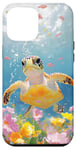 iPhone 14 Plus Green Sea Turtle Relaxing Watercolor Case