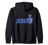 Jesus is my King - Bible True Story - Jesus Happy Zip Hoodie