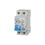 Ettroit - Disjoncteur différentiel dispositif de protection 1P+N 40A 4.5kA 30mA 220V 2 Modules din JXB1L-63-1P+N-40A