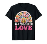 All you need is LOVE hippie 60s 70s Peace Sign Flower Power T-Shirt