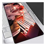 Steins Gate Tapis de Souris Gaming XXL, 900x400mm, Anime Mouse Pad - Surface spéciale améliore la Vitesse et la précision, 3mm Base en Caoutchouc Antidérapant Surface-pour Ordinateur et PC, D