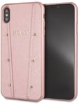 Genuine Guess Charms Kaia Impact Hard Case for iPhone XS & X in Rose Gold