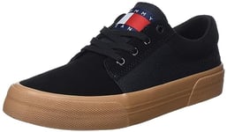 Tommy Jeans Homme Baskets Vulcanisées Skate Derby Chaussures, Noir (Black), 40 EU