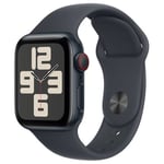 Apple Watch Se Gps + Cellular 40mm Caja De Aluminio Medianoche Con Correa Deportiva Medianoche S/M