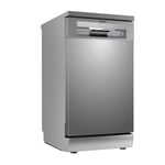 Baridi Slimline Freestanding Dishwasher 8 Programs & 5 Functions LED Silver